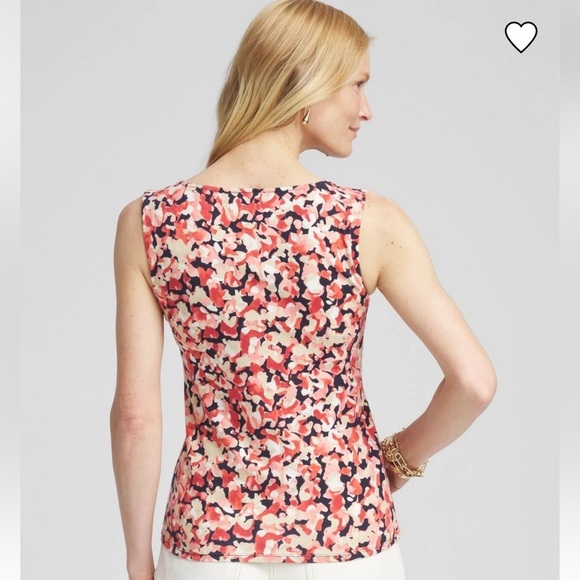 C- Chicos Floral Print square neck Tank Top NWT - Picture 3 of 17